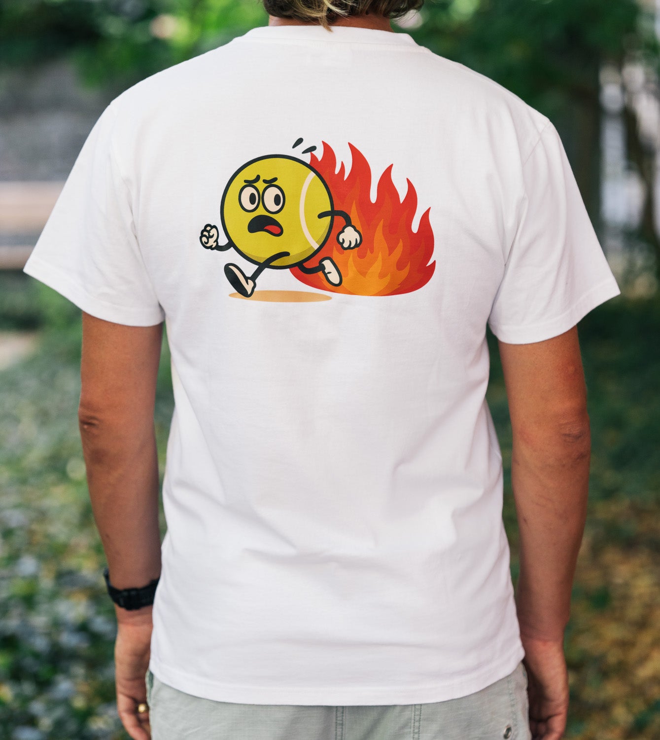 Tennis Ball Recycling T-Shirt: "Still Hanging Around"