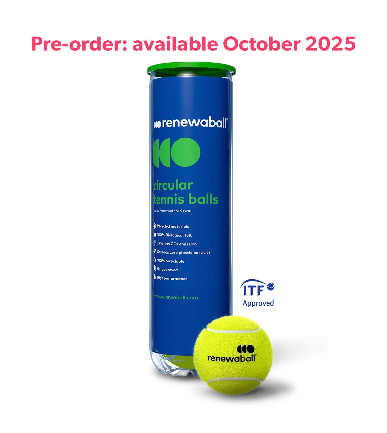 Renewaball | Palline da tennis in materiale riciclato 4 palline da tennis
